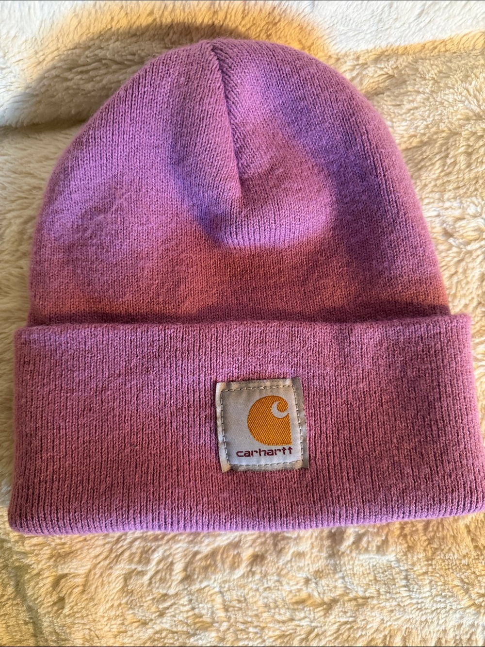 Carhartt A18 Acrylic Watch Hat Beanie Purple Heather Knit Logo Patch One Size